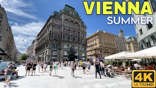 Vienna Austria  Summer Walking Tour 4K UHD [upl. by Ennaej519]