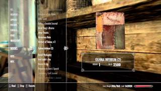 Skyrim How to duplicate the Oghma Infinium EXPLOIT HD [upl. by Martinic]