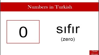 Numbers in Turkish language  Türkçe Sayılar  Numaralar [upl. by Ware556]