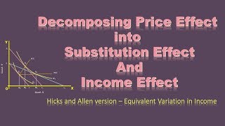 Decomposing Price Effect into Substitution Effect and Income Effect [upl. by Acemaj]