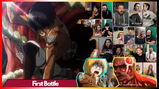 quotMC DIEDquot  Attack on Titan Season 1 Episode 05 REACTION MASHUP [upl. by Frankhouse]