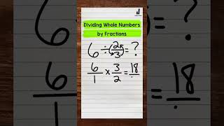 Dividing Whole Numbers by Fractions  Math with Mr J Shorts [upl. by Shel]