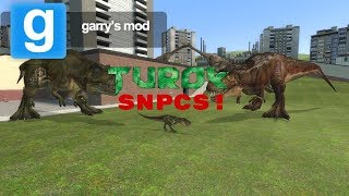 Gmod Mod Reviews Turok Dinosaur SNPCS [upl. by Henriques]