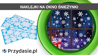 Naklejki na okno okna szybę świąteczne święta ozdoby boże narodzenie śnieżynki  PrzydaSiePL [upl. by Aretina]