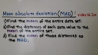 6th Grade Math 162b Using Mean Absolute Deviation MAD [upl. by Artair]