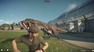 Jurassic World Evolution 2 Majungasaurus breakout and human rampage [upl. by Odraccir841]