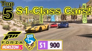 Top 5 BEST S1Class Cars for Road Racing in Forza Horizon 5 [upl. by Eineeuq]