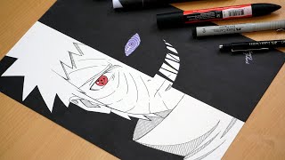 Drawing Obito amp Black Zetsu NARUTO [upl. by Maggie49]