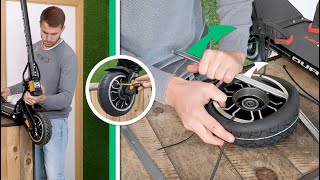 TUTO Dualtron Mini ROUE AVANT  Comment changer le pneu et la chambre à air  Trottinette Minimotors [upl. by Afaw]