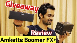 Amkette Boomer FX 👍 Unboxing Review amp Giveaway  4000 mAh Bluetooth Speaker [upl. by Bendite]