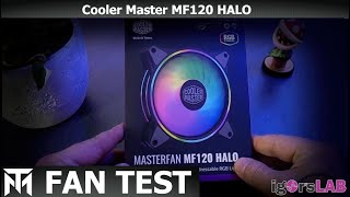 Cooler Master Masterfan MF120 HALO Fan Test Benchmark [upl. by Codie]