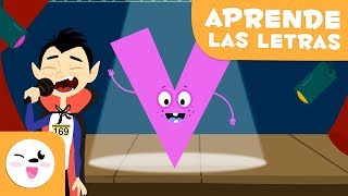 Aprende la letra V con el Vampiro Vicente  El abecedario [upl. by Ledniahs]