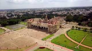 Aerial view of Mysore Palace and KRS Dam travel VLOG [upl. by Kempe]