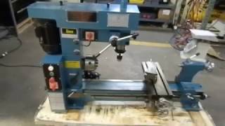 Enco 3in1 Multi Machine Lathe Mill Drill Demo [upl. by Shelman]