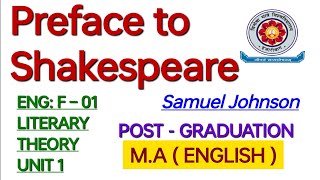 PREFACE TO SHAKESPEARE PG ENGLISH VBU maenglish pgclasses vbupgLearnEnglishEasilyAKPathak [upl. by Cresa]