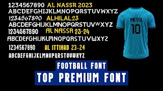 PREMIUM FONT FREE DOWNLOAD FONT TTF JERSEY FONT FOOTBALL PART1 [upl. by Adnale]