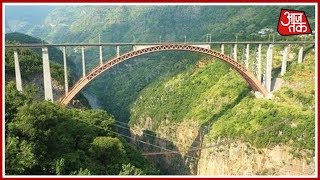 World’s Tallest Railway Bridge Built By Indian Railway on Chenab River In Kashmir [upl. by Sadinoel]