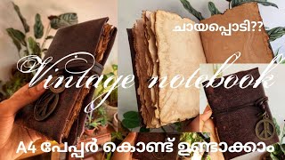 vintage journal DIY  book making  Malayalam [upl. by Notse]