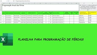 Como criar uma planilha de programação anual de fériasexceltips microsoftexcel funcao funcaose [upl. by Deaner]