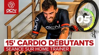 Séance sur home trainer  Entraînement cardio de 15 minutes pour débutants [upl. by Turoff733]