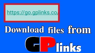 how to use gplinks [upl. by Nerra449]