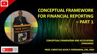 CFAS Conceptual Framework for Financial Reporting  Part 1 Ref Book Valix et al [upl. by Schinica]