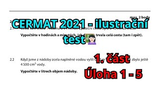 Přijímačky z matiky CERMAT čtyřleté obory  ilustrační test 2021 1 část  1 5 úloha [upl. by Sharlene]