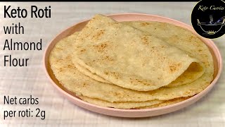 Keto roti with almond flourAlmond flour tortillaAlmond flour chapatiAlmond flour flatbread [upl. by Euv180]