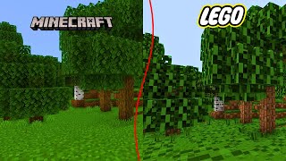 COM ESSA TEXTURA MEU MINECRAFT VIROU LEGO link na desc [upl. by Dacey]