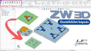 ZW3D Mold  Osztófelület és fészek kialakítás  Szerszámtervezés kezdő lépések [upl. by Steffane]