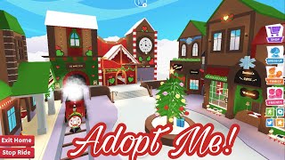 Adopt Me Christmas Town Glitch Build House Tour Roblox [upl. by Parcel750]