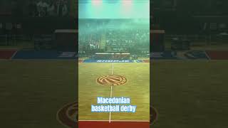 Macedonian basketball derby mzt rabotnicki basketball macedonia balkan ultras hooligansworld [upl. by Ahsram580]