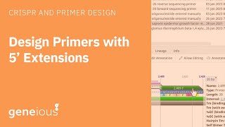 Design Primers with 5’ Extensions in Geneious Prime [upl. by Mazman]