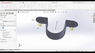 How to Create U Bracket in SolidWorks Sheet Metal [upl. by Nnailuj]