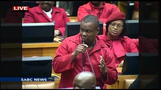 EFF takes on Zuma in Parliament [upl. by Aynatahs910]