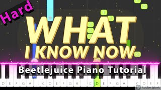 What I know Now Beetlejuice The Musical  Piano Tutorial [upl. by Haret]