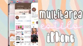 COMO TENER MULTITAREA ESTILO IPHONE en ANDROID ✨💕 Fácil y rápido 2021🌈 [upl. by Einneg]