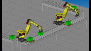 Fanuc Robot Line Tracking Complete Tutorial in Roboguide [upl. by Ahtanoj]