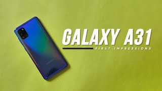 Samsung Galaxy A31 Unboxing and First Impressions [upl. by Tarazi]