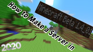 How To Make A Minecraft Beta Server In 2020 [upl. by Dlawso]