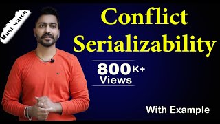 Lec84 Conflict Serializability  Precedence Graph  Transaction  DBMS [upl. by Retepnhoj831]