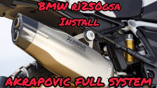 BMW R1250 Gsa Akrapovic exhaust full system sound [upl. by Tarrant129]