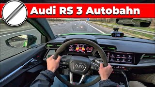 Audi RS3 8Y Top Speed  Launch Control  Pure Sound  Autobahn [upl. by Hephzipa218]