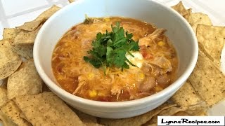 Crock Pot Creamy Chicken Taco Soup  Lynns Recipes [upl. by Gothart842]