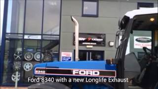 Ford 8340 Tractor with a Longlife Stainless Steel Exhaust [upl. by Charlie]