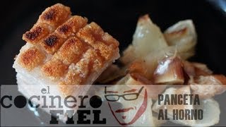 RECETA PANCETA CRUJIENTE AL HORNO [upl. by Gianina]