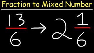 Improper Fractions To Mixed Numbers [upl. by Civ]