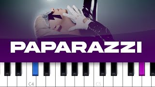 Lady Gaga  Paparazzi piano tutorial [upl. by Souvaine]