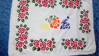 fabric painting stencil tutorial [upl. by Irish]