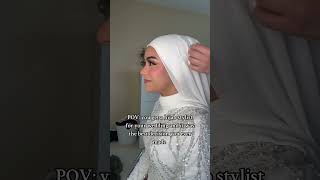 If you’re a hijabi you NEED a hijab stylist for your wedding day bride wedding muslimbride [upl. by Kali]